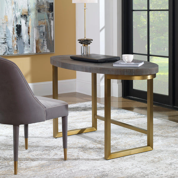 Desks Taja Walnut Oval Desk