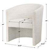 Dining Chair Encompass White Fabric Dining Chair
