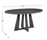 Dining Table Pulsar Round Gray Walnut Dining Table