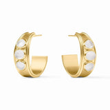 Lifestyle Dolce Stone Medium Hoop // Iridescent Clear