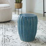 Outdoor Harbor Aqua Blue Garden Stool