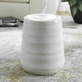 Outdoor Desert Plains White Glaze Garden Stool