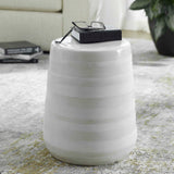 Benches, Ottomans & Stools Desert Plains White Glaze Garden Stool