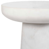 Accent Table Lirra White Marble Drink Table