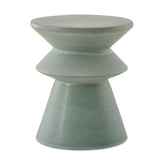 Outdoor Imogene Seafoam Glaze Garden Stool