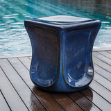 Outdoor Kaz Deep Blue Garden Stool