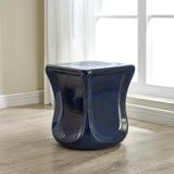 Outdoor Kaz Deep Blue Garden Stool