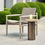 Outdoor Oslo Brass Outdoor Accent Table
