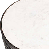 Outdoor Sabena White Marble Outdoor Side Table