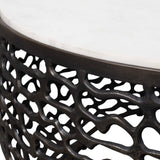 Outdoor Sabena White Marble Outdoor Coffee Table