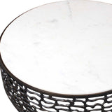Outdoor Sabena White Marble Outdoor Coffee Table