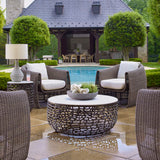 Outdoor Sabena White Marble Outdoor Coffee Table