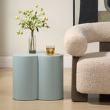 Outdoor Beven Outdoor Light Blue Accent Table