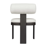 Outdoor Bolster Back White Outdoor Dining Chair