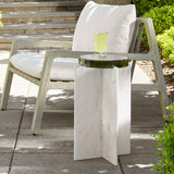Outdoor Olina Marble Outdoor Accent Table