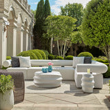 Outdoor Winded Outdoor White Accent Table