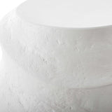 Outdoor Winded Outdoor White Accent Table