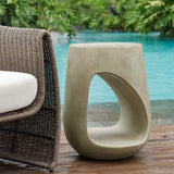 Outdoor Lithos Gray Outdoor Accent Table