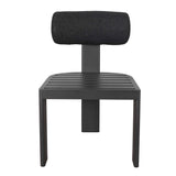 Outdoor Bolster Back Charcoal Outdoor Dining Chair