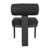 Outdoor Bolster Back Charcoal Outdoor Dining Chair