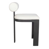 Outdoor Bolster Back White Outdoor Counter Stool