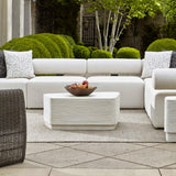 Outdoor Saltwater White Concrete Coffee Table