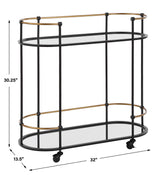 Furniture Andre Iron Bar Cart