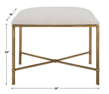 Furniture Avenham Small Bench // Gold