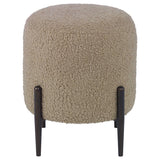 Furniture Arles Boucle Ottoman // Latte Shearling