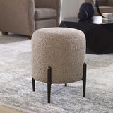 Furniture Arles Boucle Ottoman // Latte Shearling