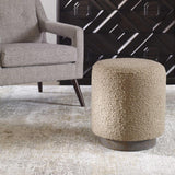 Furniture Avila Ottoman // Latte Shearling