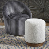 Furniture Avila Ottoman // Grey Boucle