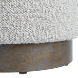 Furniture Avila Ottoman // Grey Boucle