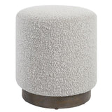 Furniture Avila Ottoman // Grey Boucle