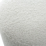Furniture Avila Ottoman // White Shearling