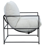 Furniture Black Strap Occasional Chair // Faux Shearling