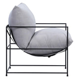 Furniture Black Strap Occasional Chair // Light Grey