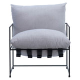 Furniture Black Strap Occasional Chair // Light Grey