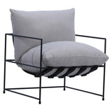 Furniture Black Strap Occasional Chair // Light Grey