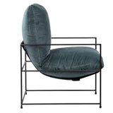 Furniture Black Strap Occasional Chair // Moody Blue