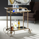 Furniture Carrinho Antique Brass Bar Cart