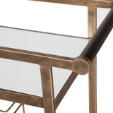 Furniture Carrinho Antique Brass Bar Cart