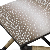 Furniture Wrapped Iron Fawn X-Bench 24 W X 20 H X 16 D