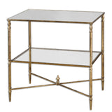 Furniture Gold Leafed Forged Iron Side Table