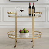 Furniture Isabelle Gold Bar Cart