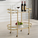 Furniture Isabelle Gold Bar Cart
