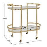 Furniture Isabelle Gold Bar Cart