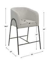 Furniture Jacobson Boucle Counter Stool