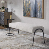 Furniture Jacobsen Bench // Grey Boucle