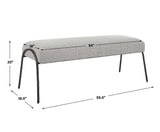 Furniture Jacobsen Bench // Grey Boucle